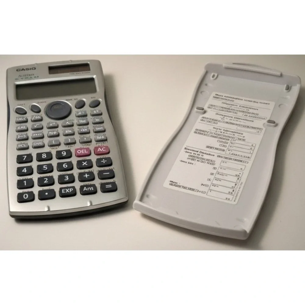 Casio FX-115MS S-V.P.A.M Scientific Calculator Two Way Power Solar Battery Cover